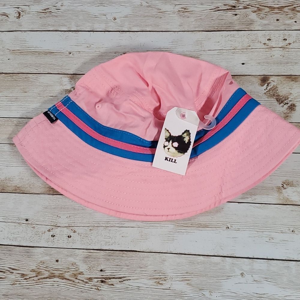 NWT Pink Donut Odd Future Wolf Gang Bucket Hat Blue Stripe Size S/M